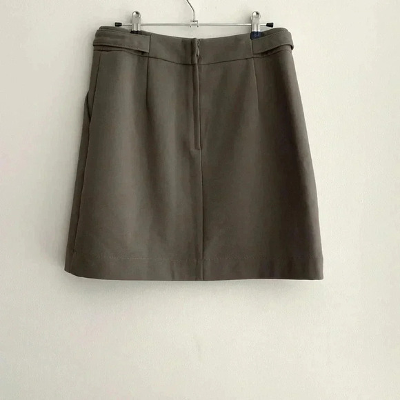 H&M Olive Green A-Line Skirt with Gold Buttons, Skirt for Work, Size 10 - Picture 10 of 16